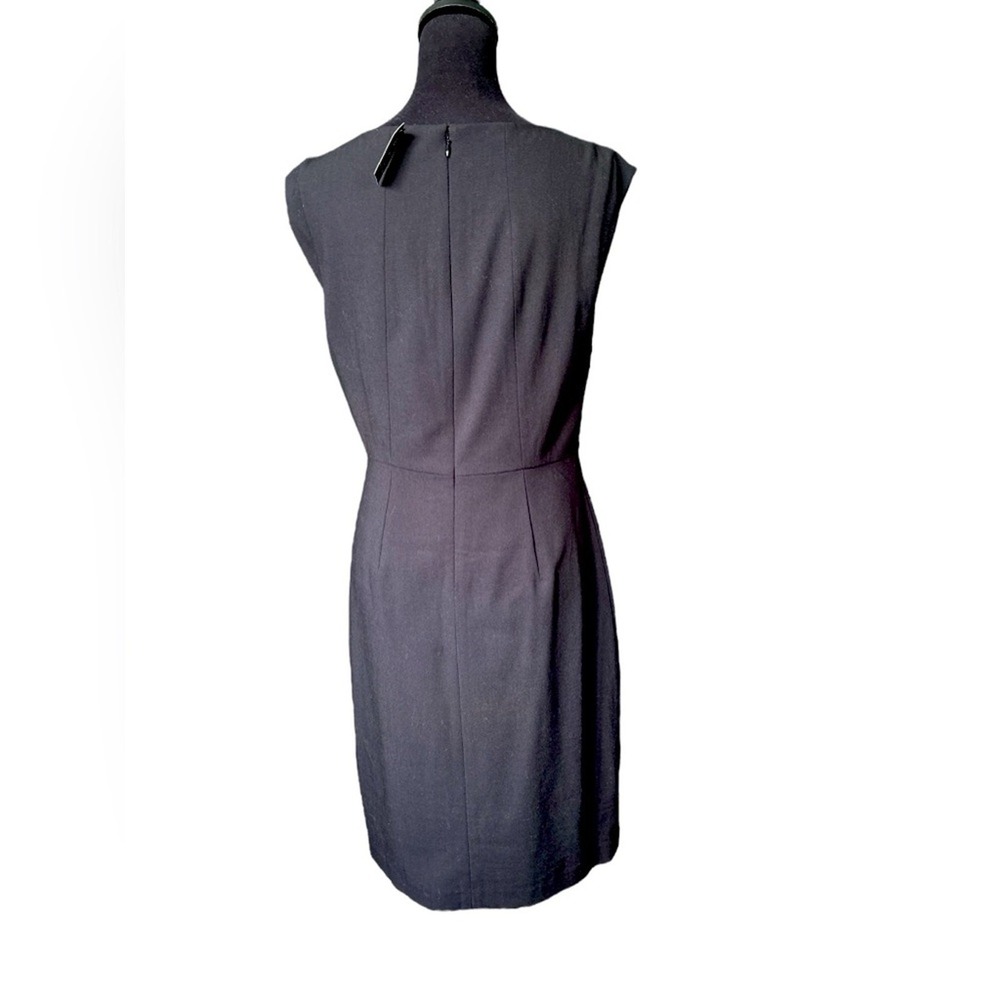 NWT The Limited Black Cap Sleeve Sheath Dress With Pleated Neckline,Size 8,RV$90 - Picture 3 of 7